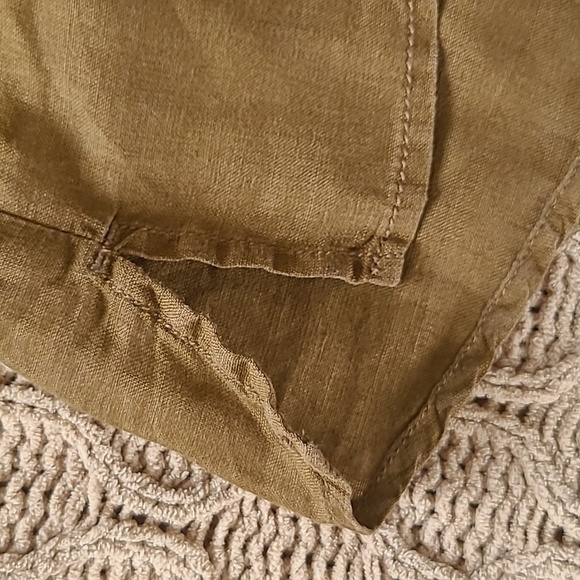 Garnet Hill Chestnut Brown Easy Linen Button Down Tank - Size 12 - Picture 4 of 7